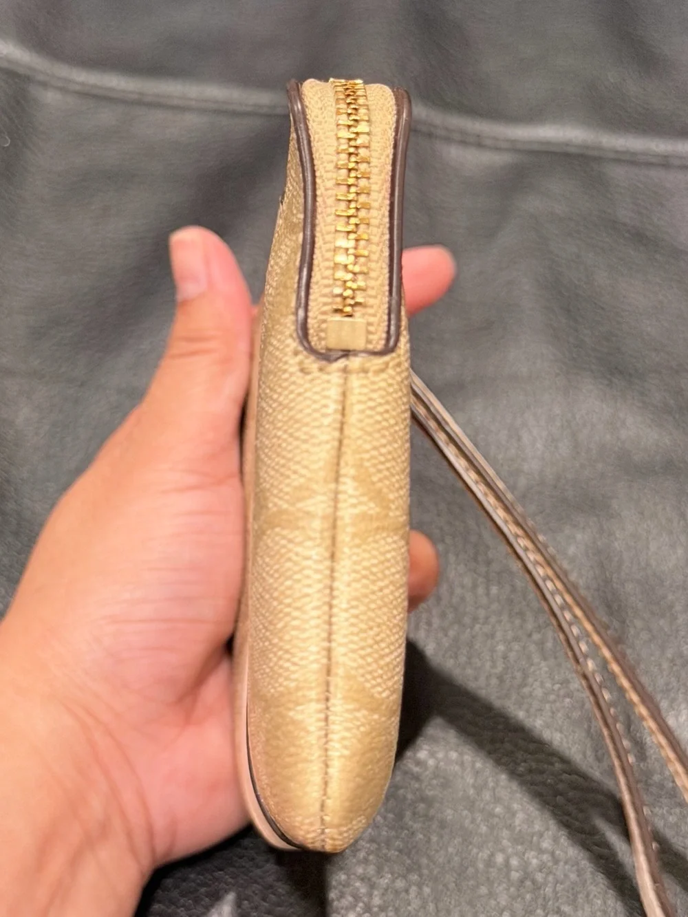 Coach Corner Zip Wristlet